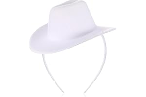 Cozypower Cowgirl Hat Headband Mini Cowboy Hat Headband Cowgirl Women's Costume Headwear for Bachelorette Party Birthday
