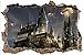 HARRY POTTER HOGWARTS CASTLE BEDROOM 3D SMASHED HOLE IN WALL DECAL Mural Kids. 18