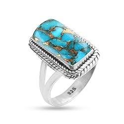Solid 925 Sterling Silver Ring For Womens Natural