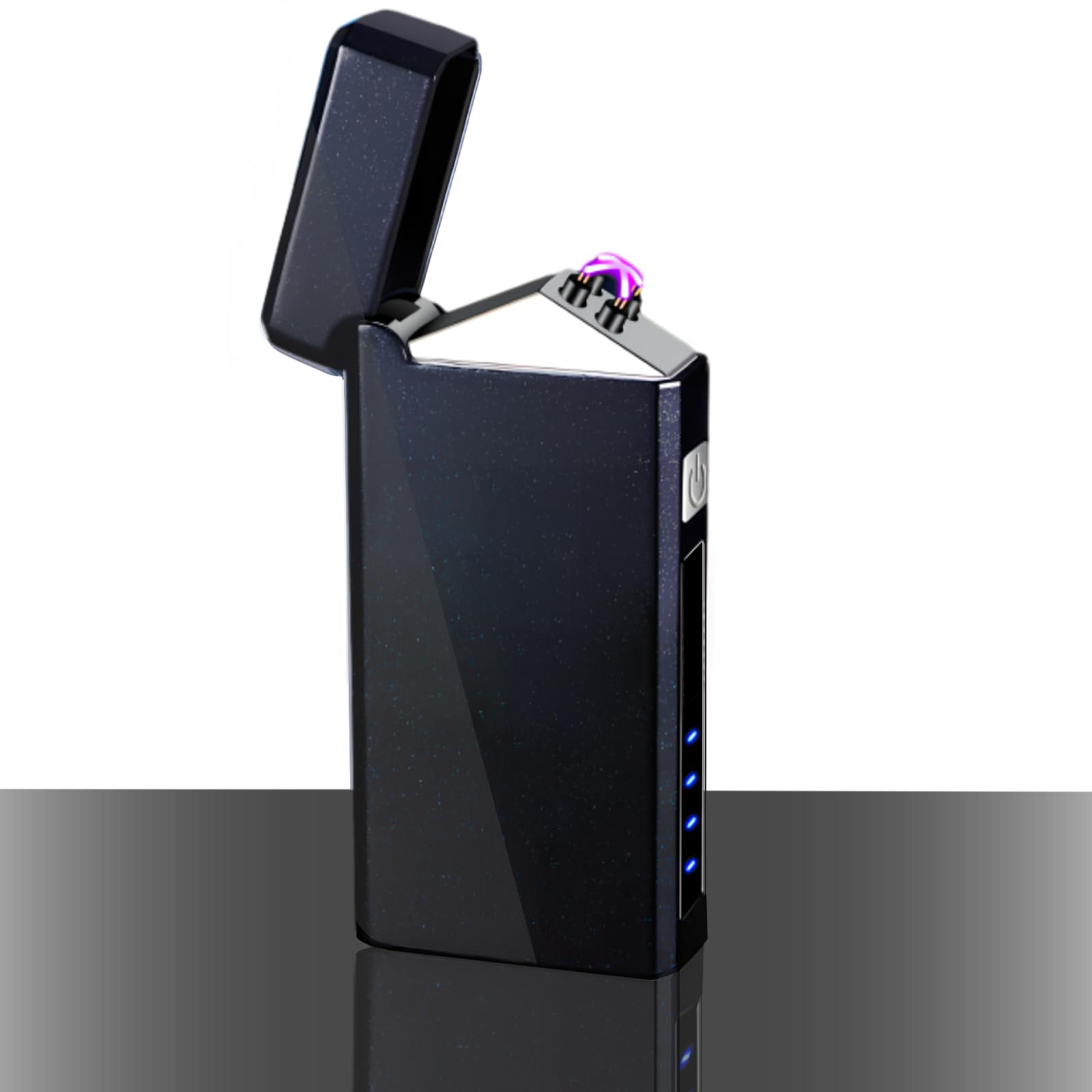 Hundopony Fathers Day Dad Gifts Lighter for Men USB Rechargeable Plasma Dual Arc Lighter for Candle Camping Women Accessoreies(Black)