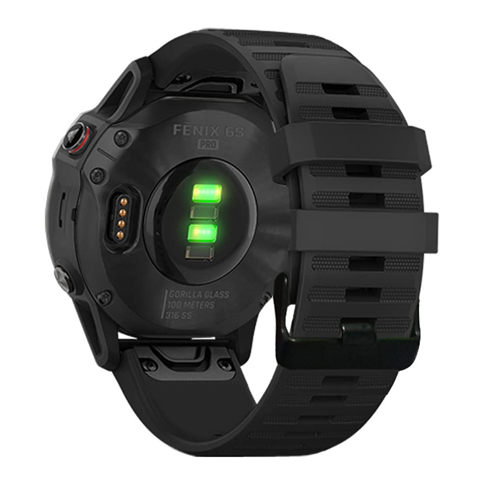 AISPORTS Compatible for Garmin Fenix 8 43mm/7S/7S Pro/6S/6S Pro/5S/5S Plus Strap Silicone, 20mm Quick Fit Watch Strap Soft Silicone Sport Wristband Bracelet Replacement Strap for Garmin Instinct 2S