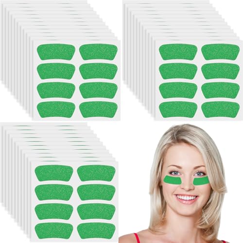 140 Pairs Sports Face Stickers, Glitter Sports Stickers for Softball, Football, Lacrosse Fans, Green Team Spirit Accessories for Sports Events (Green)