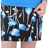 Monterey Club Ladies Watercolor Floral Print Woven Skort #2859