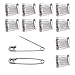 BEADNOVA Safety Pins Small Nickel Finish Diaper Pins Bulk for Garment Art Craft (120pcs, 1.3 Inch, 32mm)