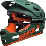 Bell Super 3R MIPS Adult MTB Bike Helmet (Matte Green/Orange (2019), Medium)