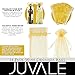 Wine Organza Bags - 24-Pack Drawstring Wine Bottle Organza Bags -Wine Wrapping Bags for Decoration, Storefront Display, Gift Bags, Party Favors - Gold, 14.5 x 5.5 inches