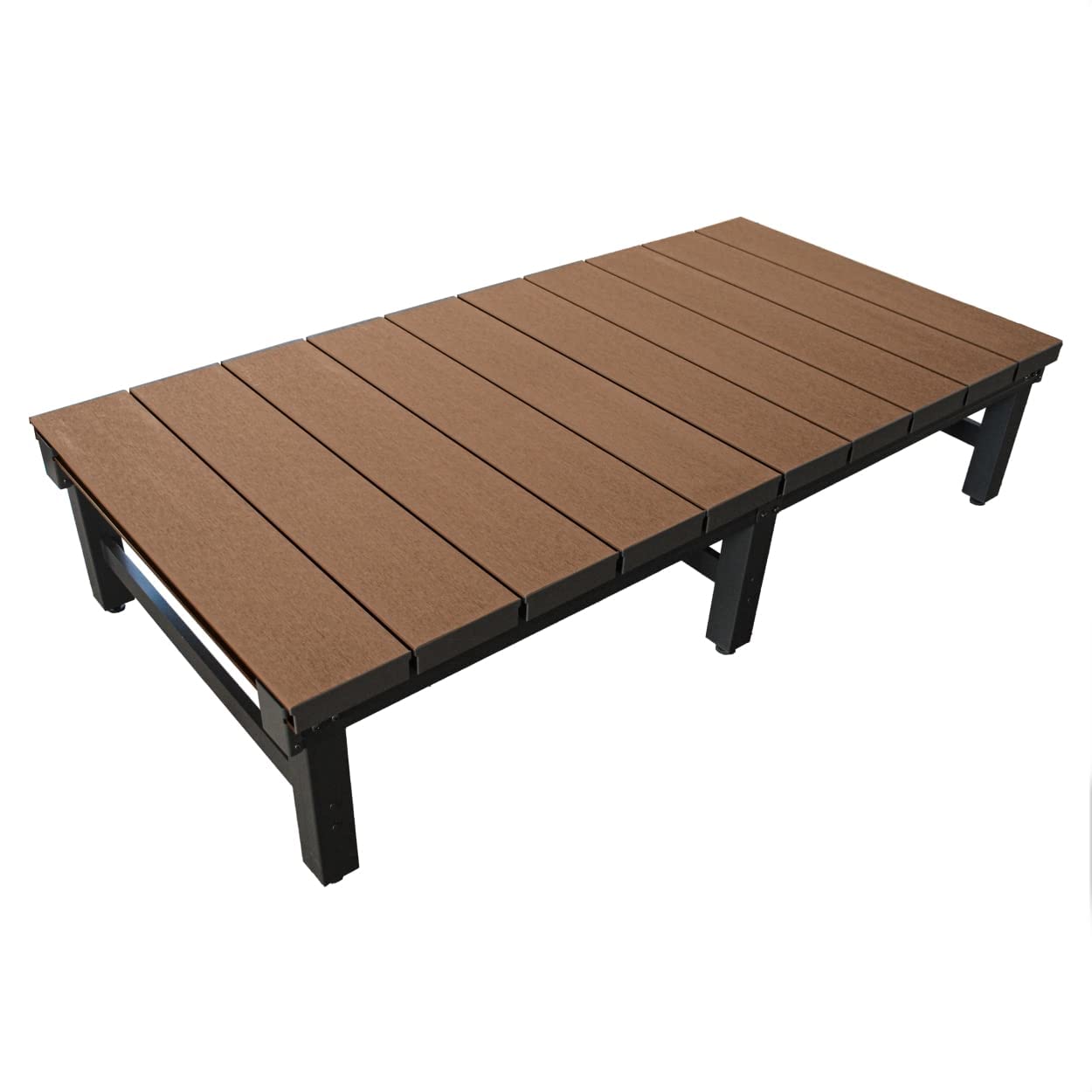 人工木 アルミ DXデッキ T5型 ウッドデッキ 180cm x 90cm 腐りにくい 簡単 樹脂 縁台 エクステリア 連結 新築 (ブラウン, 1800×900mm) aks25739 の商品画像