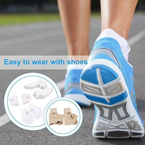 Bunion Corrector and Bunion Relief Kit for Bunion, Hallux Valgus, Big Toe Joint with Protector Sleeve, Separators, Straightener Splint and Foot Massage Ball by Jarvania - Thumbnail 6