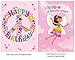 Peaceable Kingdom Birthday Card Set for Girls - Box of 12 Cards and Envelopes