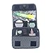 ITraveller Portable Hanging Toiletry Bag/Portable Travel Organizer Cosmetic Bag for Women Makeup or Men Shaving Kit with Hanging Hook for Vacation, Dark Blue Star