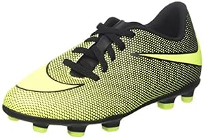 NIKE Jr. Bravata II (FG) Firm-Ground Soccer Cleat Black/Volt Size 3 M US