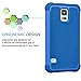 Tekcoo Galaxy S5 Case, [Tmajor] Sturdy [Navy Blue] Shock Absorbing Hybrid Rubber Plastic Impact Defender Rugged Slim Hard Case Cover Bumper for Samsung Galaxy S5 S V I9600 GS5 All Carriers