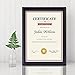 PETAFLOP 8.5x11 Certificate Frame, Black Picture Diploma Degree Document Frames with Real Glass Front, Wall or Tabletop Vertically or Horizontally Display, 4 Pack