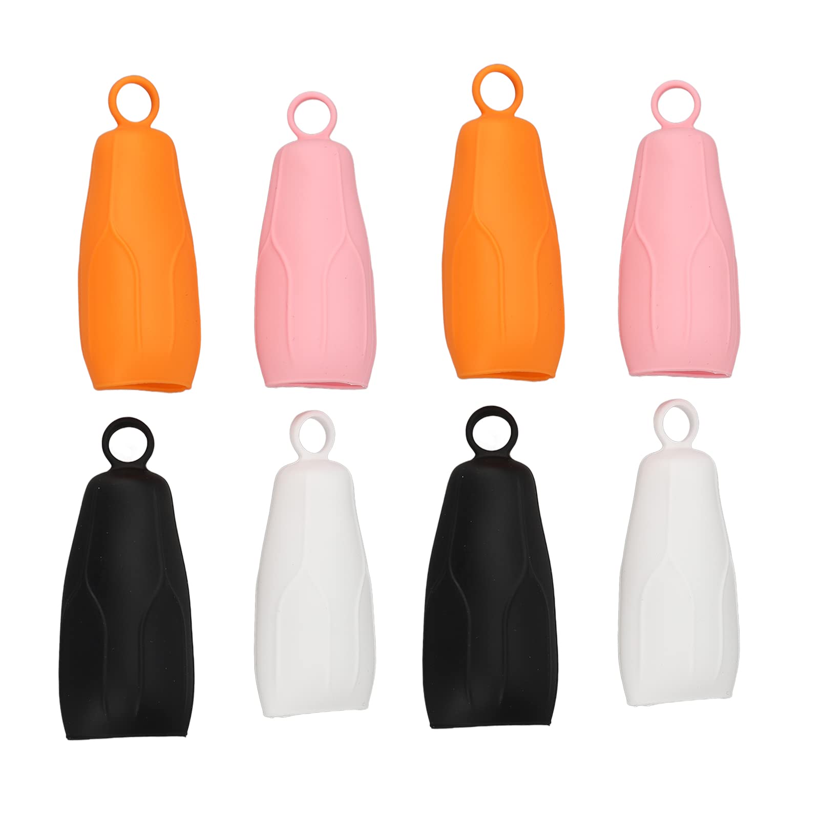 8 Pack Elastic Sleeves for Leak Proofing, Reusable Silicone Travel Bottle Covers Elastic Toiletry Sleeve for Shampoo Bottles Lotion Conditioner Wash Body Bottles