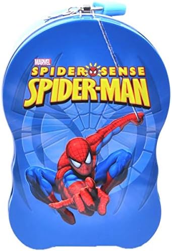 Glorygifts Metal Money Bank with Lock & Handle Coin Bank (Spiderman)