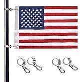 Universal Boat Flag Marine with 4 Boat Flag Pole Kits USA Flag with 50 Embroidered Stars American Boat Flag