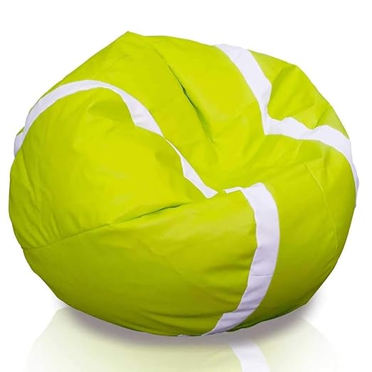 Ecopuf Puf de Tenis - Puf de Piel sintética con diseño de Pelota ...