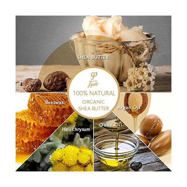 Fysio Organic Shea Butter Natural Body Moisturiser with Olive Oil, Beeswax, Argan Oil 250ml