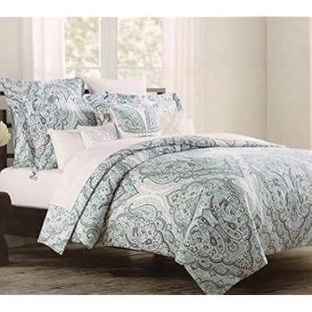 Amazon.com: Tahari Home Paisley FULL / QUEEN Duvet Slate