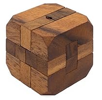 Hidden Passage: Handmade & Organic 3D Brain Teaser Wooden Puzzle for Adults from SiamMandalay with Free SM Gift Box(Pictured)