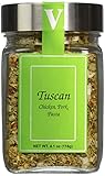 Tuscan Seasoning - 4.1 Oz Jar - Victoria Gourmet - All Natural Ingredients - Garlic, bell pepper, green onion, rosemary, oregano, red pepper flakes, black pepper, sesame seed, lemon peel, sea salt, rosemary oil - use on chicken, pork, or pasta