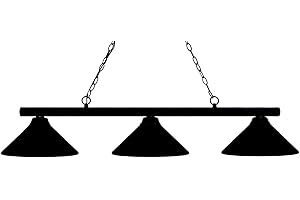 Z-Lite 155-3MB-MMB Sharp Shooter Three Light Billiard, Metal Frame, Matte Black Finish and Metal Matte Black Shade of Metal Material