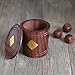 Wooden Dice Shaker Dice Cup for Family Includes 5 Wooden Dice