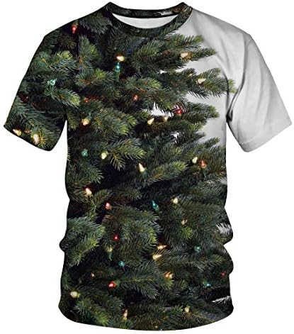 TenMet Mens Womens 3D Print Ugly Novelty Christmas T-Shirt Short Sleeve