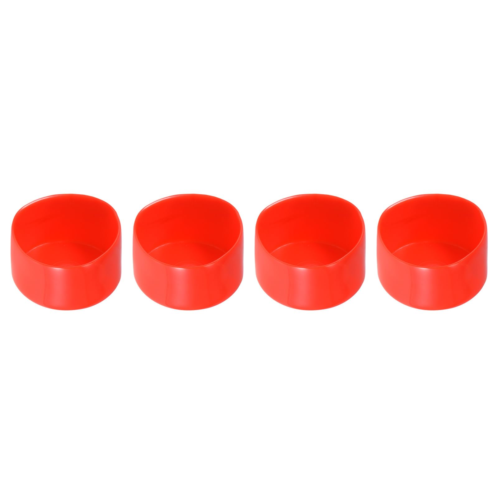 Rebower Screw Thread Protector Cover Rubber End Caps, [for Screw, Bolt] - 2" ID/Red/4 Pcs