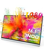 Portable Monitor for Laptop, INOO 16.1 inch FHD 1080P USB C Travel Monitor External IPS HDMI for Computer, Second Display Screen Extender with Kickstand for PC Phone Switch PS4/5