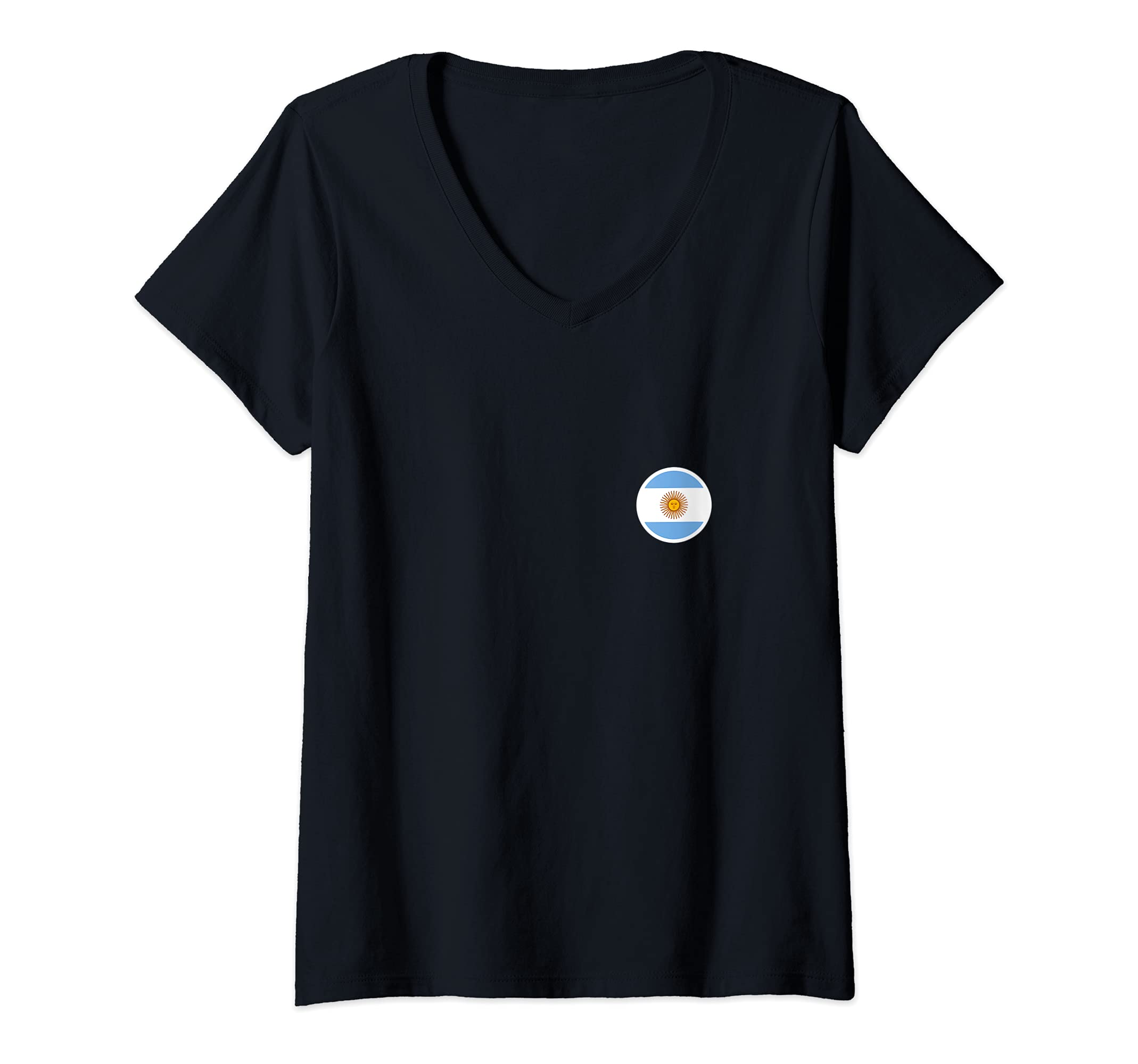 Womens Flag Argentina V-Neck T-Shirt