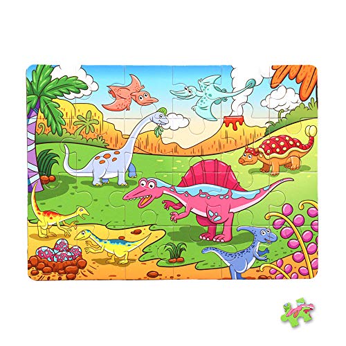 Wooden Jigsaw Puzzles Set for Kids Age 3-5 Year Old 24 Piece Colorful Wooden Puzzles for Toddler Children Learning Educational Puzzles Toys for Boys and Girls (4 Puzzles)