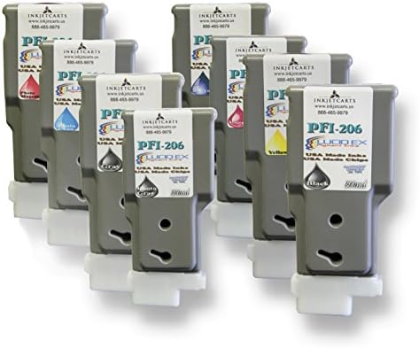 Canon Compatible IPF6400S PFI-206 Cartridges (Full 8C Set)