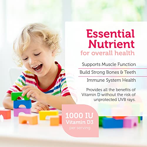 Zahler Junior D3 Vitamins 1000 IU Chewable Vitamin D3 for Kids