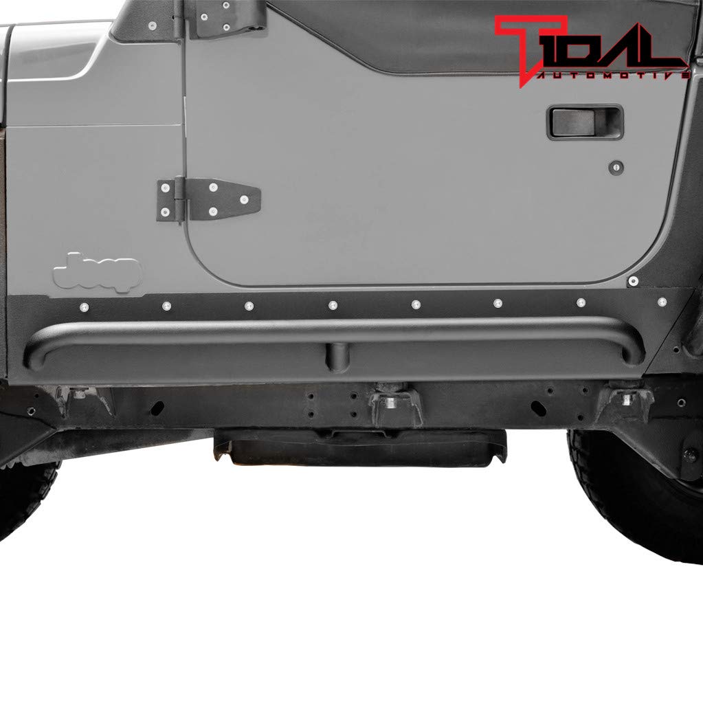 Tidal Armor Rock Slider with Tube Running Board Steel Fit for 97-06 Wrangler TJ