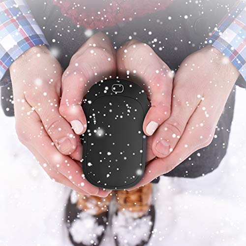 Portable Hand Warmer, 5200mAh Power Bank Rechargeable Type-C Hand Warmer Heater Pocket Electric Handwarmer,Double-Side Quick Heating＆4 Levels Adjustable,Perfect for Skiing Climbing Hiking Winter,Black - Thumbnail 5