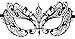 Masquerade Mask for Women with Rhinestones - Elegant Metal Venetian Face Mask for Masquerade Parties, Mardi Gras, Prom, Halloween, Venetian Events and Fancy Dress Events (Black/Clear Stones)