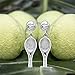 Sterling Silver Tennis Earrings