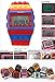 AMPM24 Block Silicone LCD Digital Light Men's Ladies Sport Watch Red Blue LED090