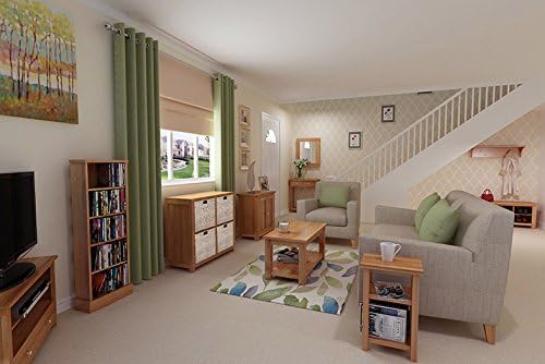 Hallowood Furniture Waverly Oak Open Top Tower Slim Storage Cabinet, Narrow Oak Bathroom Cabinet with 2 Drawers - Image 4
