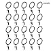 Ddsky 40 Pack Metal Curtain Rings with Clips, Curtain Hangers Clips, Drapery Clips with Rings, Drapes Rings 1 in Interior Diameter, Compatible with 4.0mm/0.16