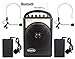 HISONIC HS122BT-LL Portable Rechargeable PA System with Dual Channel Wireless Microphones with Bluetooth, Black