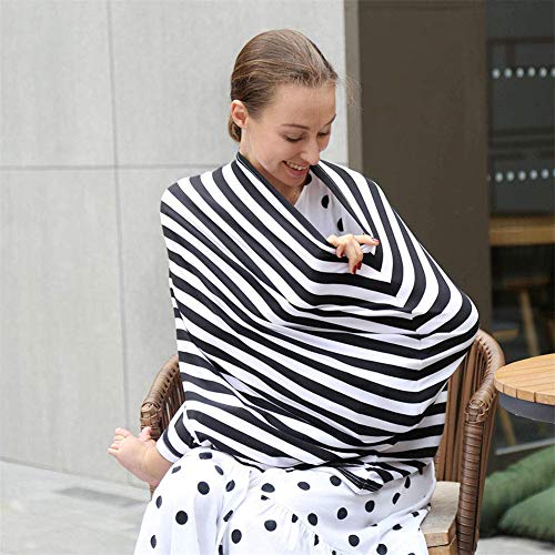 Nursing Breastfeeding Cover, Metplus Car Seat Covers for Babies Infant Carseat Canopy Baby Breast Feeding Cover Ups, All-in-1 for Stroller Shopping Cart Highchair Mom Infinity Scarf