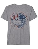 Mickey Mouse Disney Vintage Officially Licensed Stamp Heather Grey Adult Mens T-Shirt