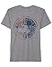 Mickey Mouse Disney Vintage Officially Licensed Stamp Heather Grey Adult Mens T-Shirt