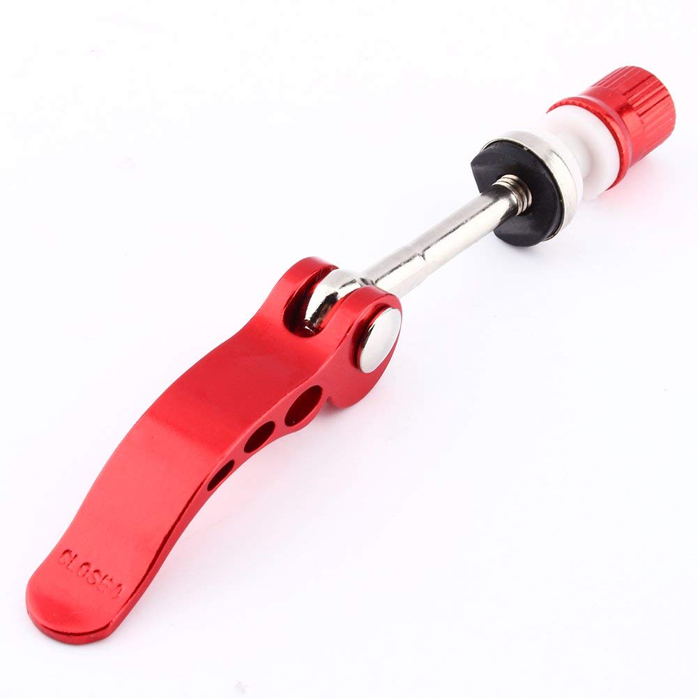 Alomejor Bike Seatpost Clamp Quick Release Skewer for Bicycle Outdoor Cycling Adjustable Seat Post Fixing Red
