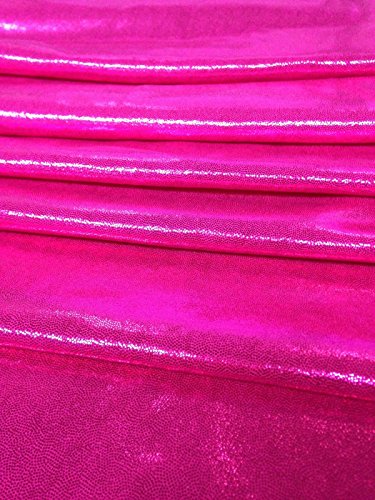 Shiny Finger Foil 4-Way Stretch Heavy Nylon Spandex Fabric (Fuchsia)
