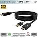 HDMI to DisplayPort Cable Adapter 4K 30Hz,Male HDMI to DP Video Converter Cord with Audio,Active HDMI 1.4 in to Display Port 1.2 Connector out for XBOX One,360,NS,Mac Mini,PC to Monitor 1080P 60Hz,6FT primary