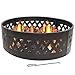 Sunnydaze Crossweave 36-Inch Round Heavy-Duty Steel Fire Ring with Fire Poker