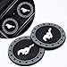 Goshion 2Pcs 2.75 Inch Diameter Oval Tough Car Logo Vehicle Travel Auto Cup Holder Insert Coaster for Mustang All Models